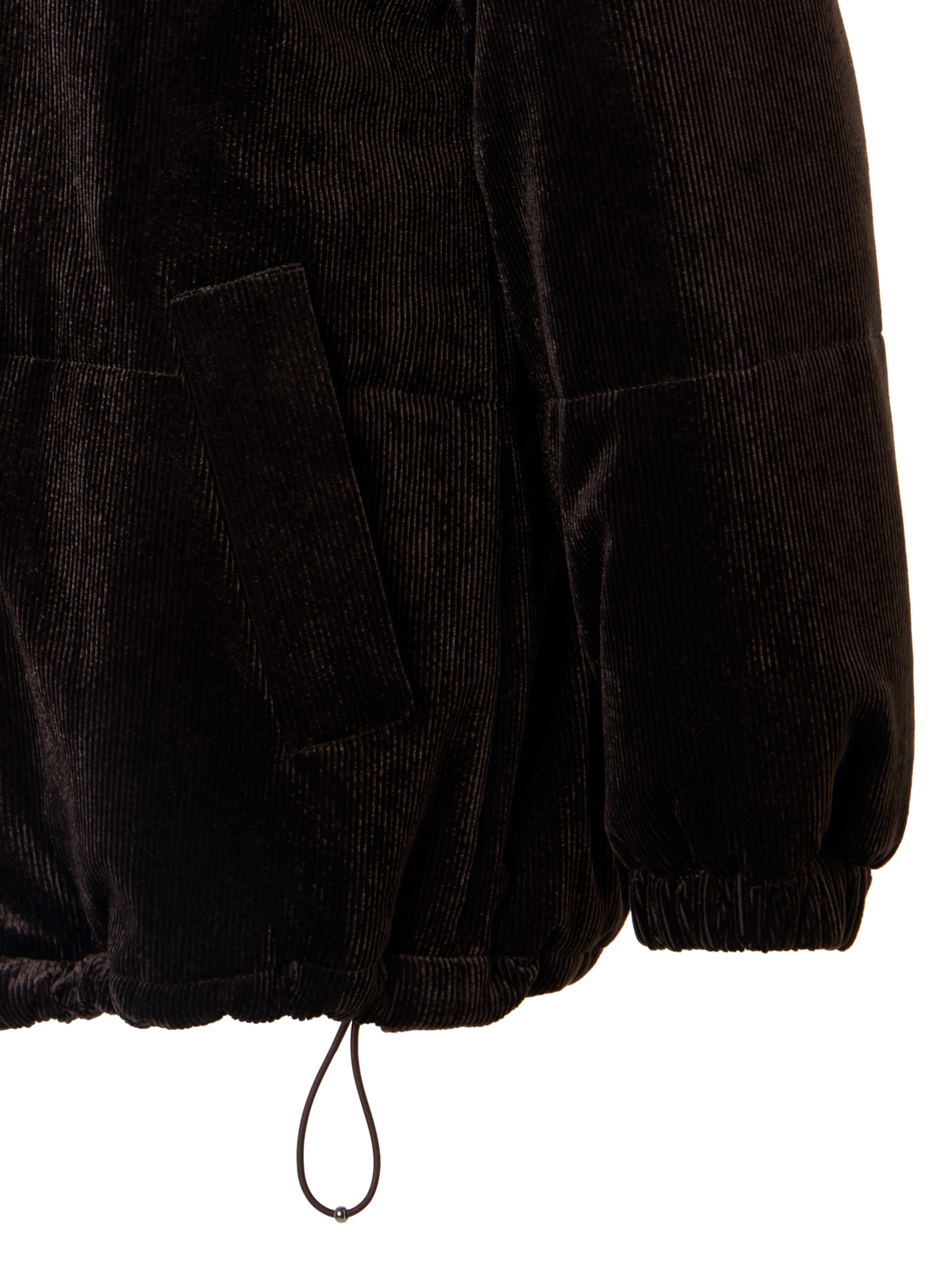 Designer Padded Oversize Corduroy Parka - brown