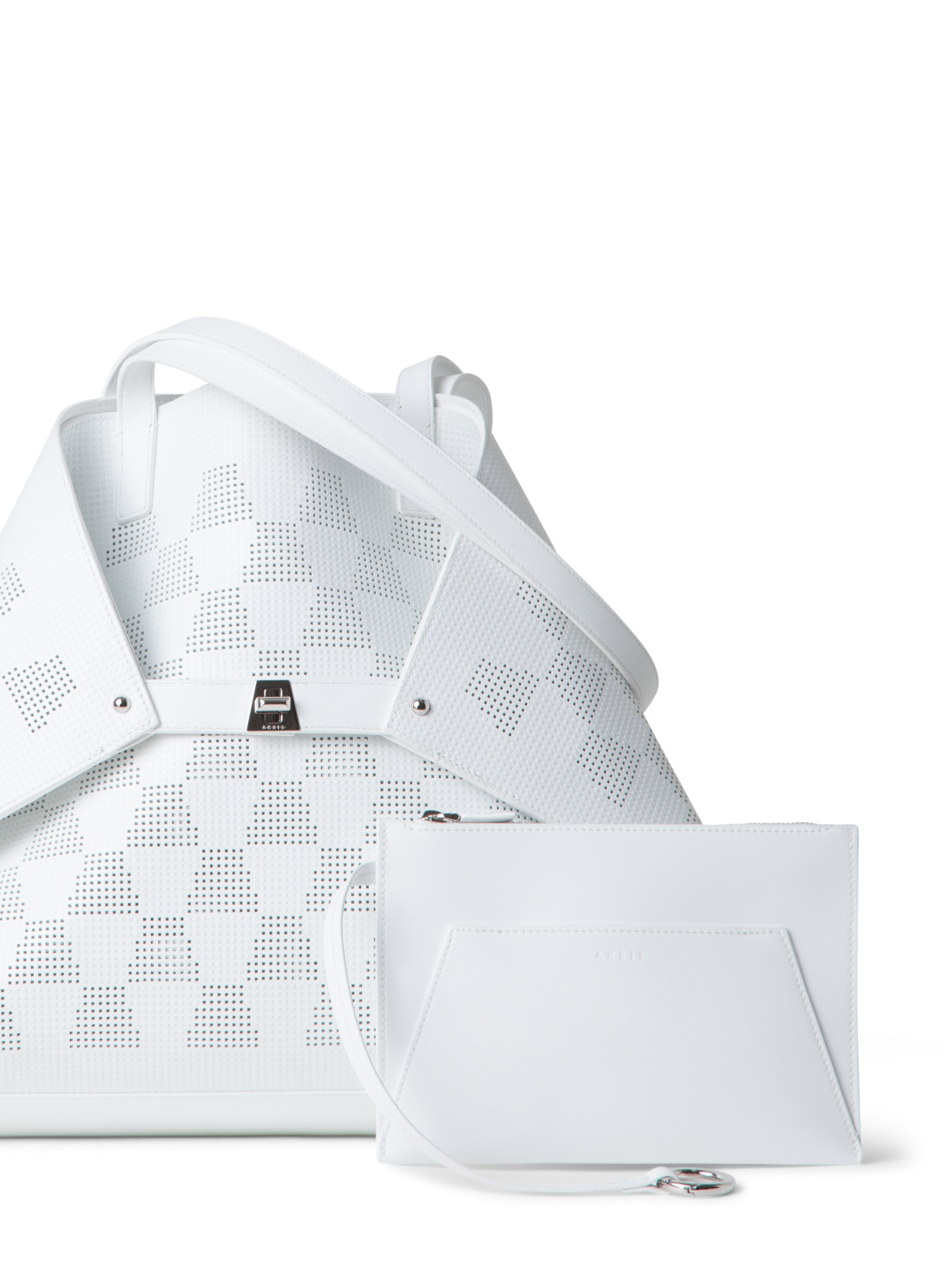 Designer Ai Medium Shoulder Tote - neutral - white