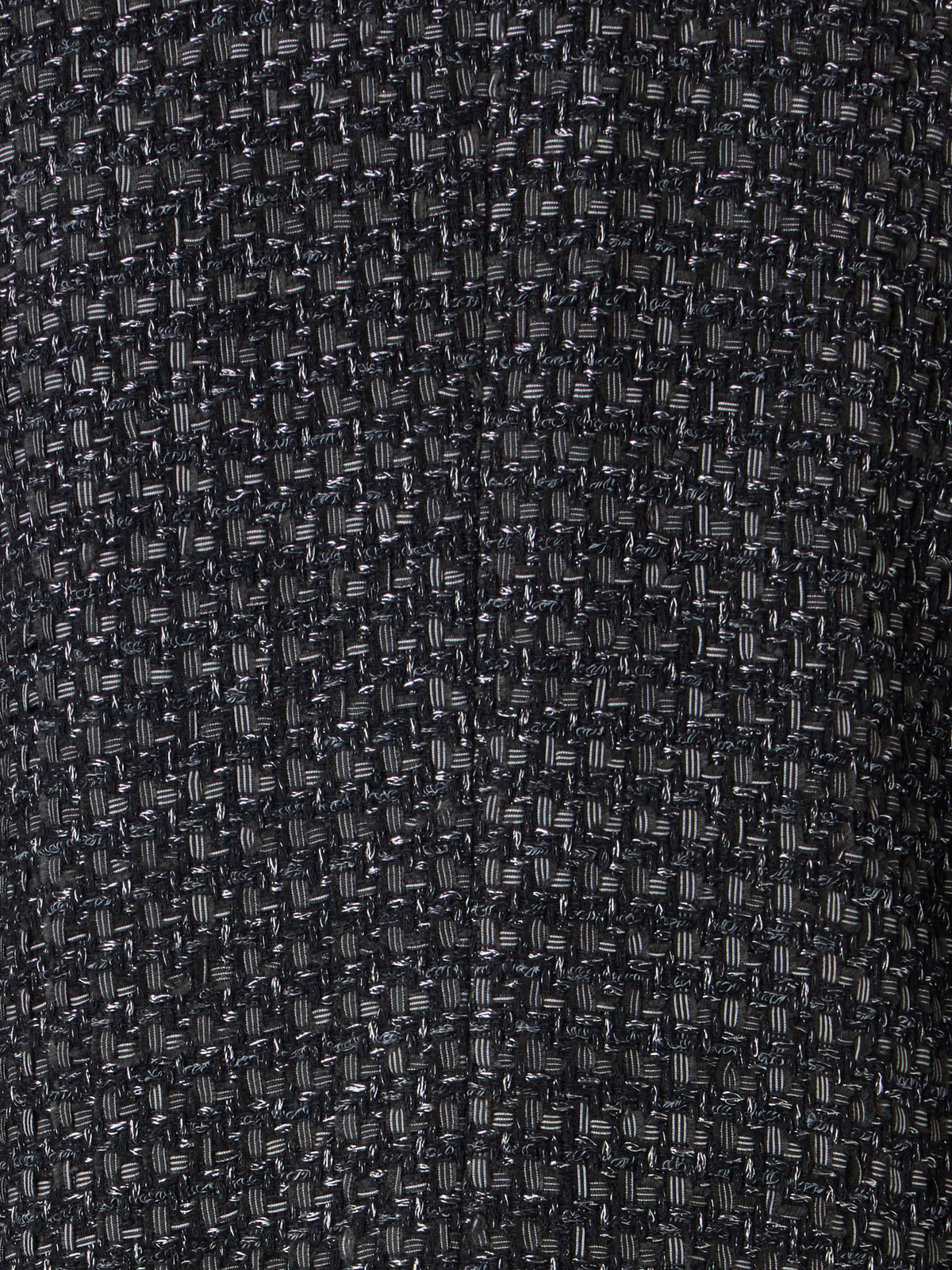 Designer Long-Sleeve Cotton-Blend Short Jacket - black