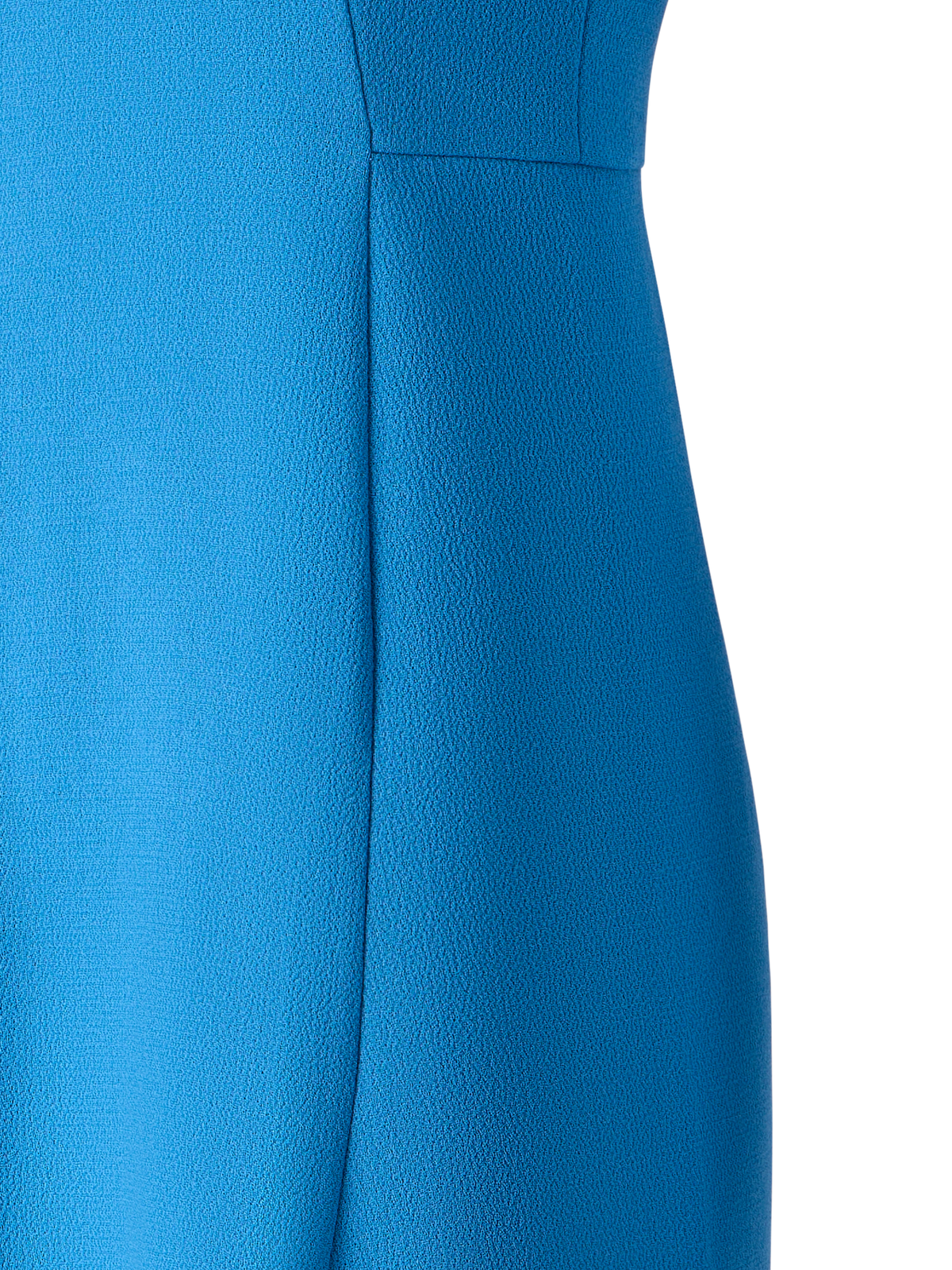 Designer Asymmetrical Wool Crêpe Double-Face Midi Dress - blue
