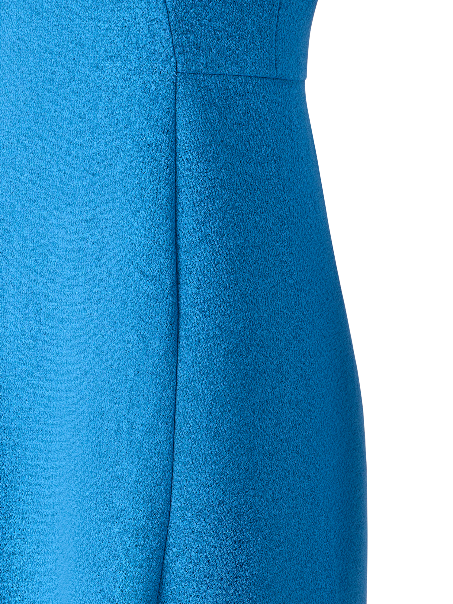 Designer Asymmetrical Wool Crêpe Double-Face Midi Dress - blue