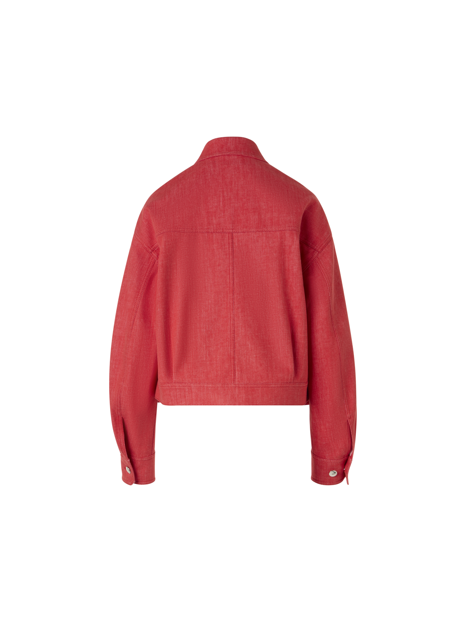 Designer Hilly Oversize Jacket in Cotton Denim - red