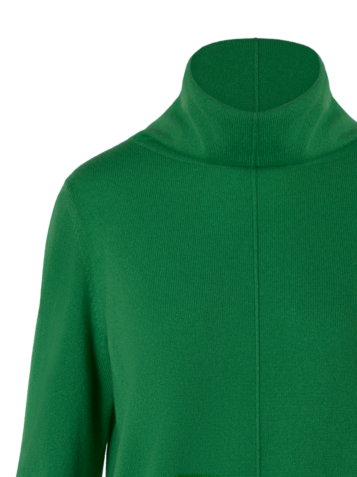 Designer Cashmere Sweater with Wide Turtleneck - green