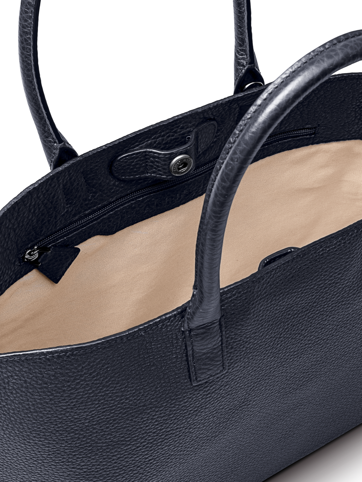 Designer Ai Small Top Handle Tote - navy - blue