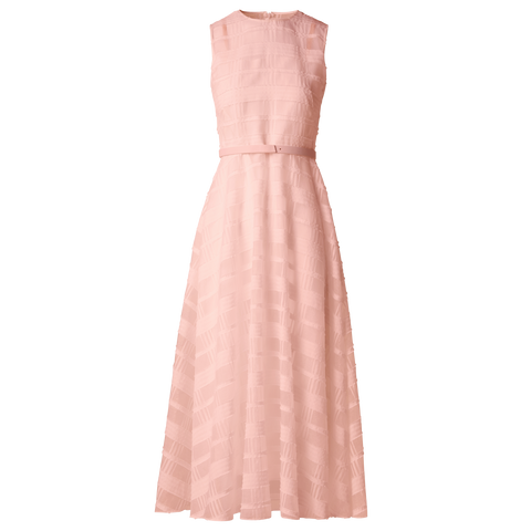 Fit-and-Flare Midi Dress in Cotton Organza