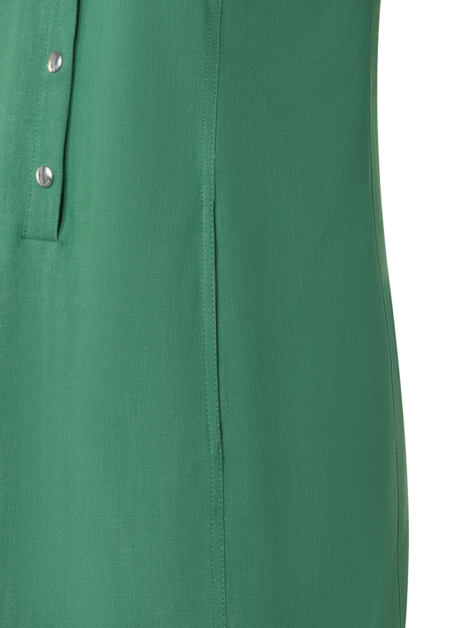 Designer Polo Dress in Cotton Denim Stretch - green