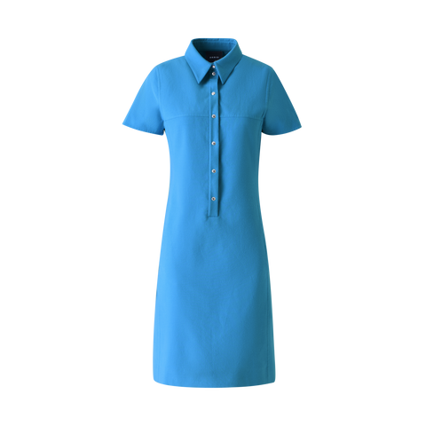 Polo Dress in Cotton Silk Double-Face