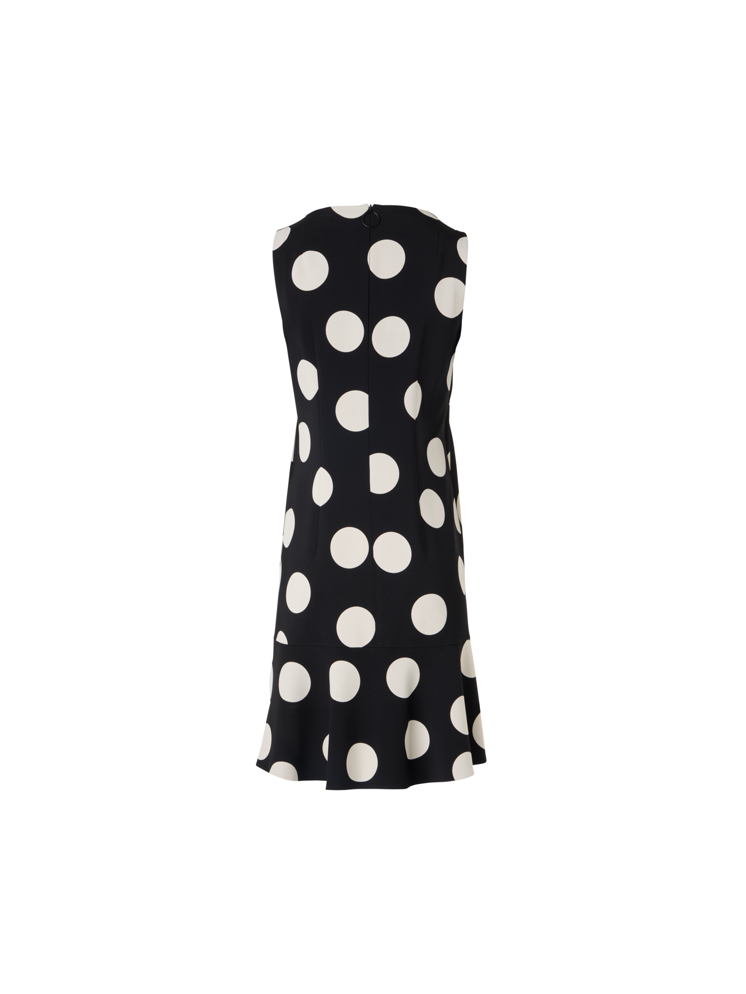 Designer Sleeveless Viscose-Stretch Crêpe Shift Dress - black