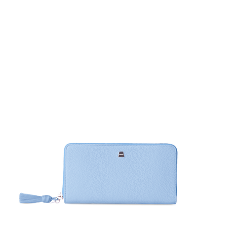 Long Zip Around Wallet in Leather