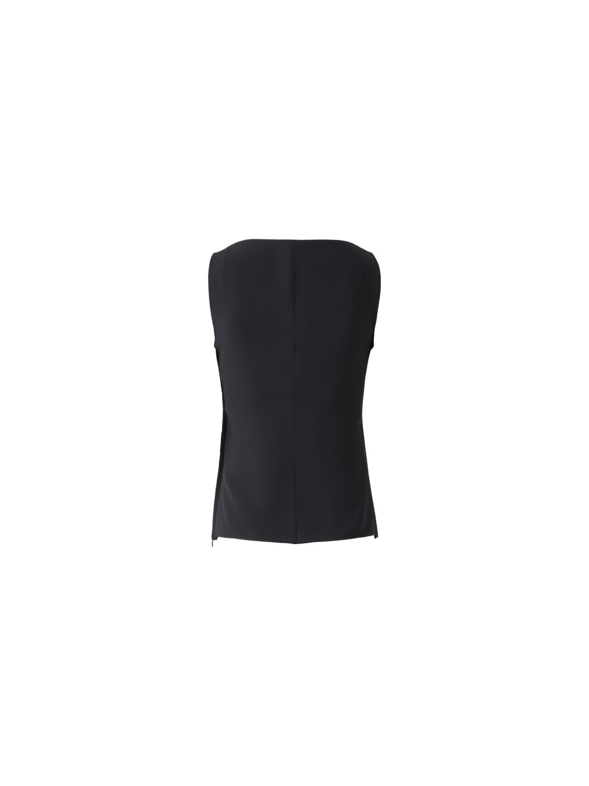 Designer Sleeveless Silk Georgette Top - black