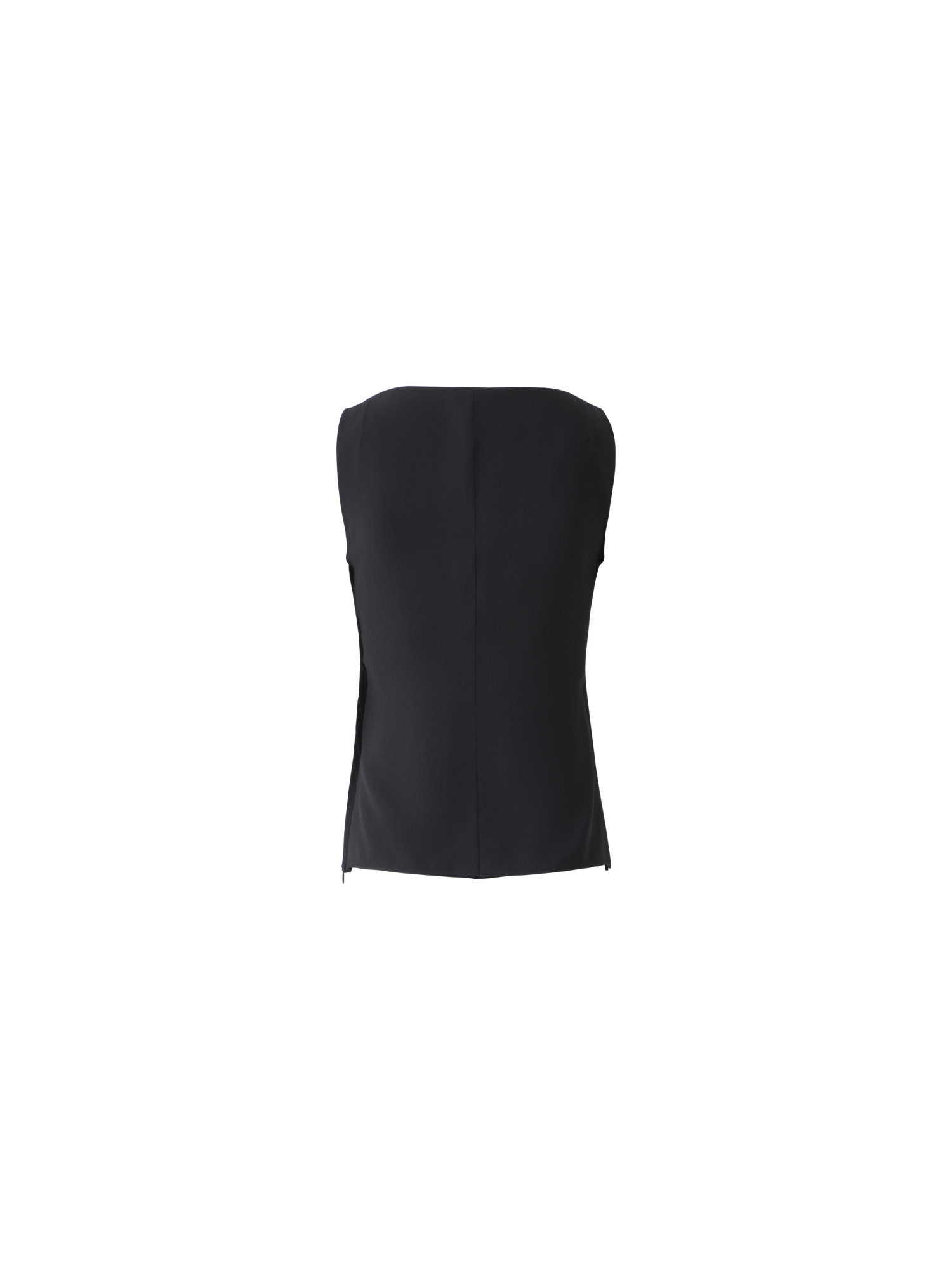 Designer Sleeveless Silk Georgette Top - black