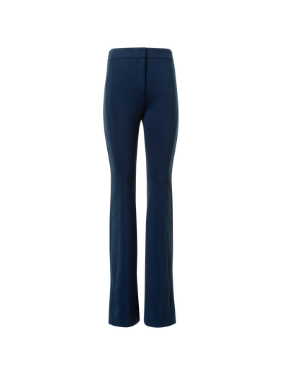 Designer Bootcut Techno Neoprene Pants - neutral - navy - blue