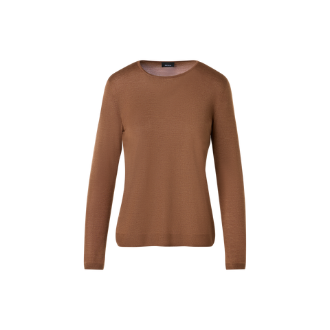 Seamless Crew Neck Sweater in Cashmere Silk