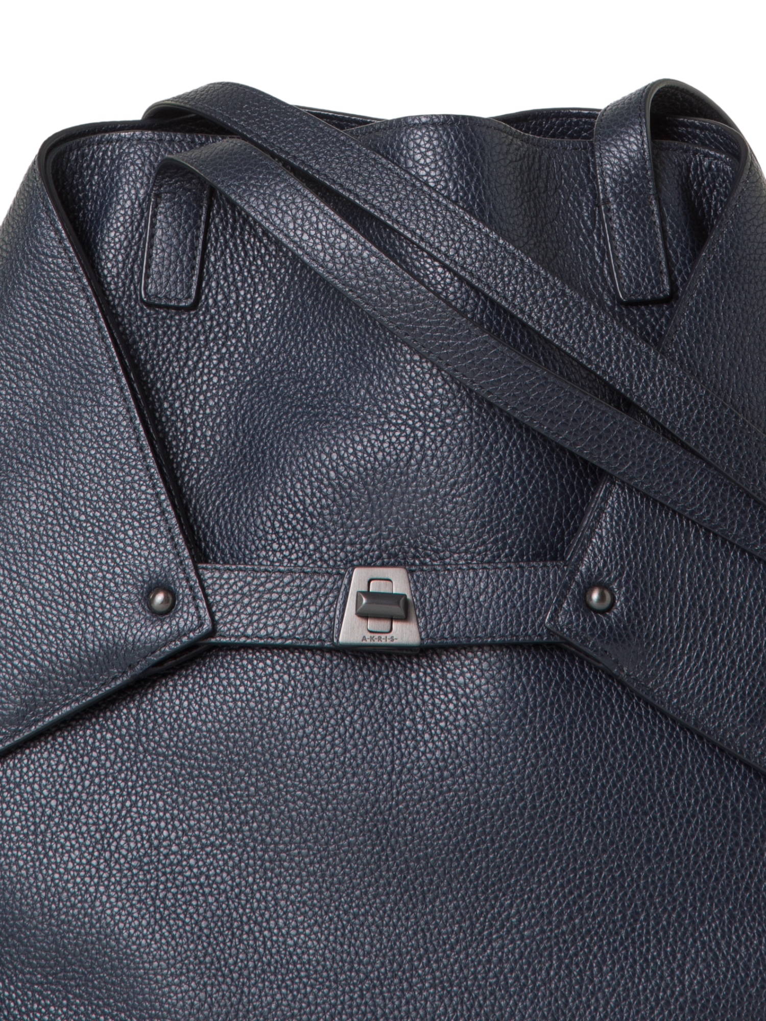 Designer Ai Medium Shoulder Tote - navy - blue