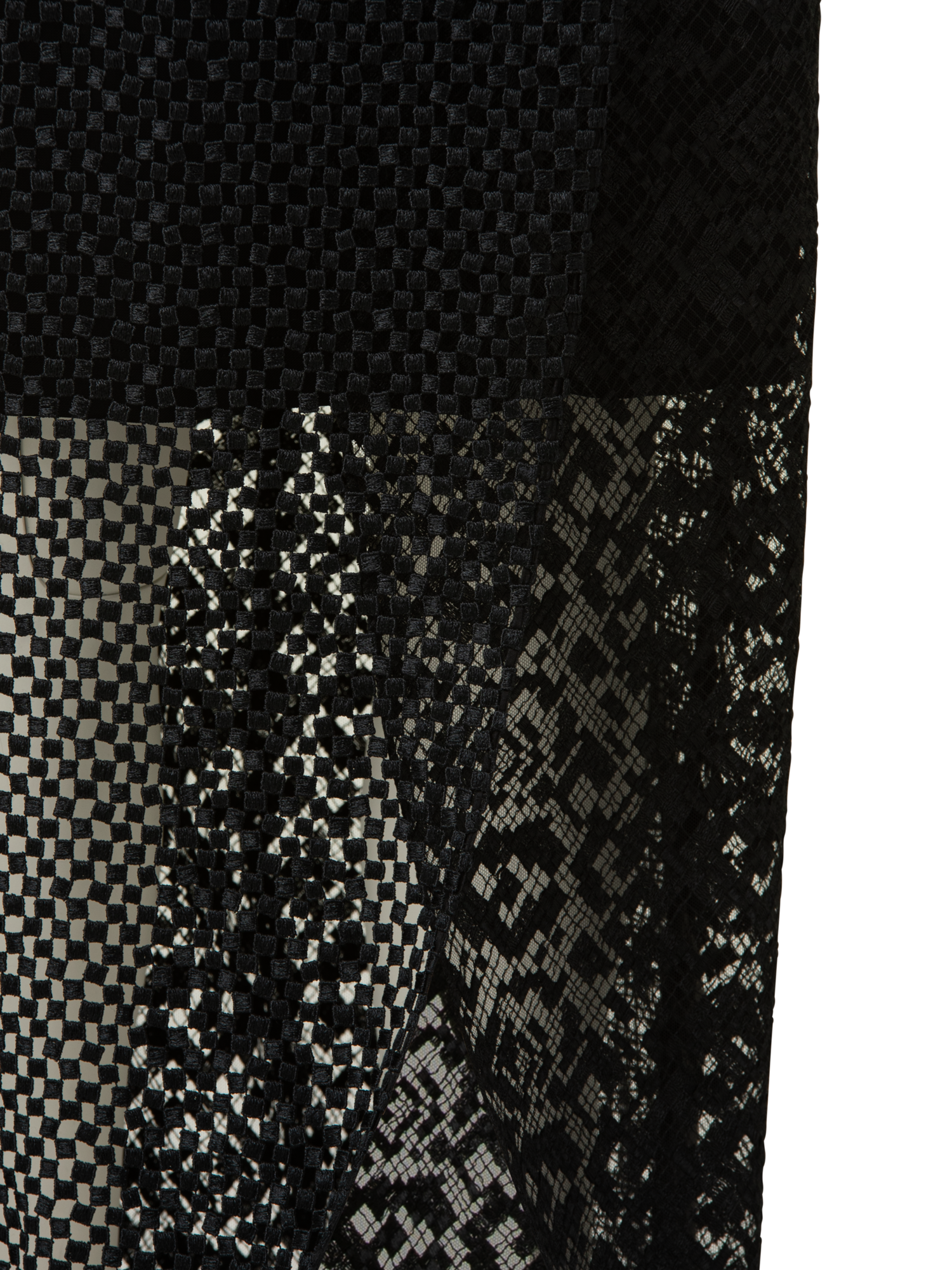 Designer Techno Embroidery Patchwork Apron Gown