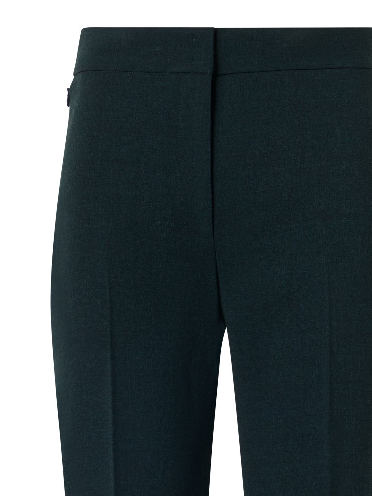 Designer Straight Pants in Wool Double-Face - green