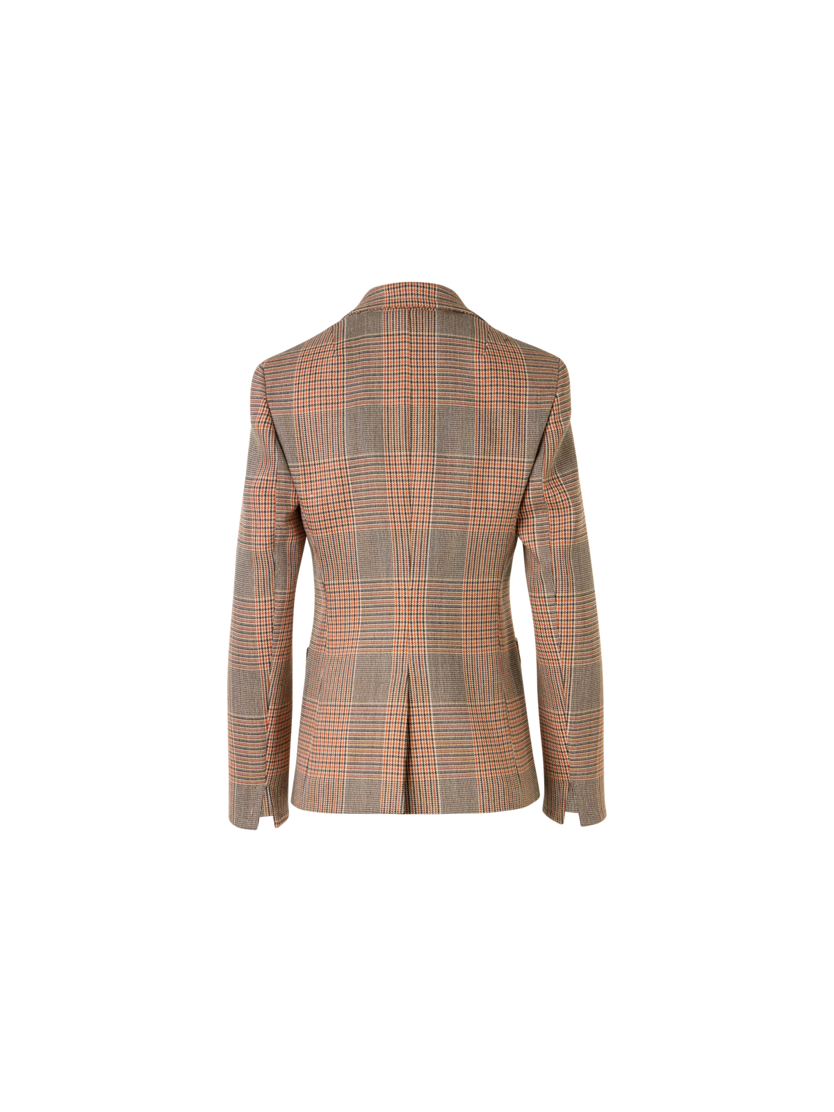 Designer Glen-Check Heavy Wool Twill Long-Sleeve Jacket - multicolor