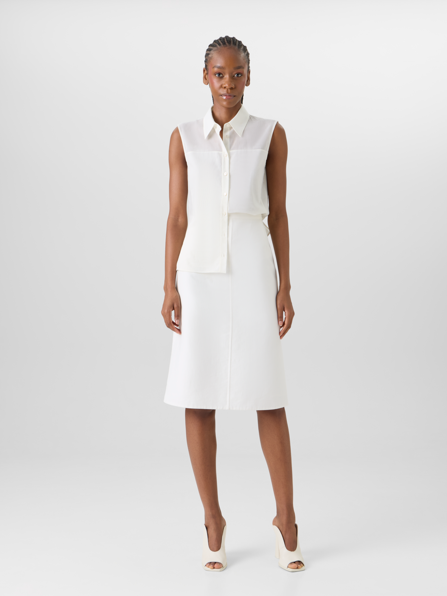 designer skirt dress Designer Fit-and-Flare Wedding Dress with Detachable Skirt