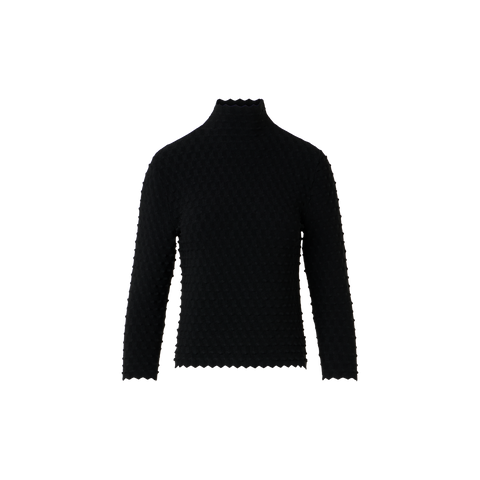 3D Textured Viscose Knit Sweater