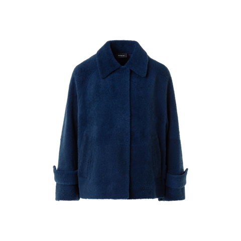 Short A-Line Shearling Jacket