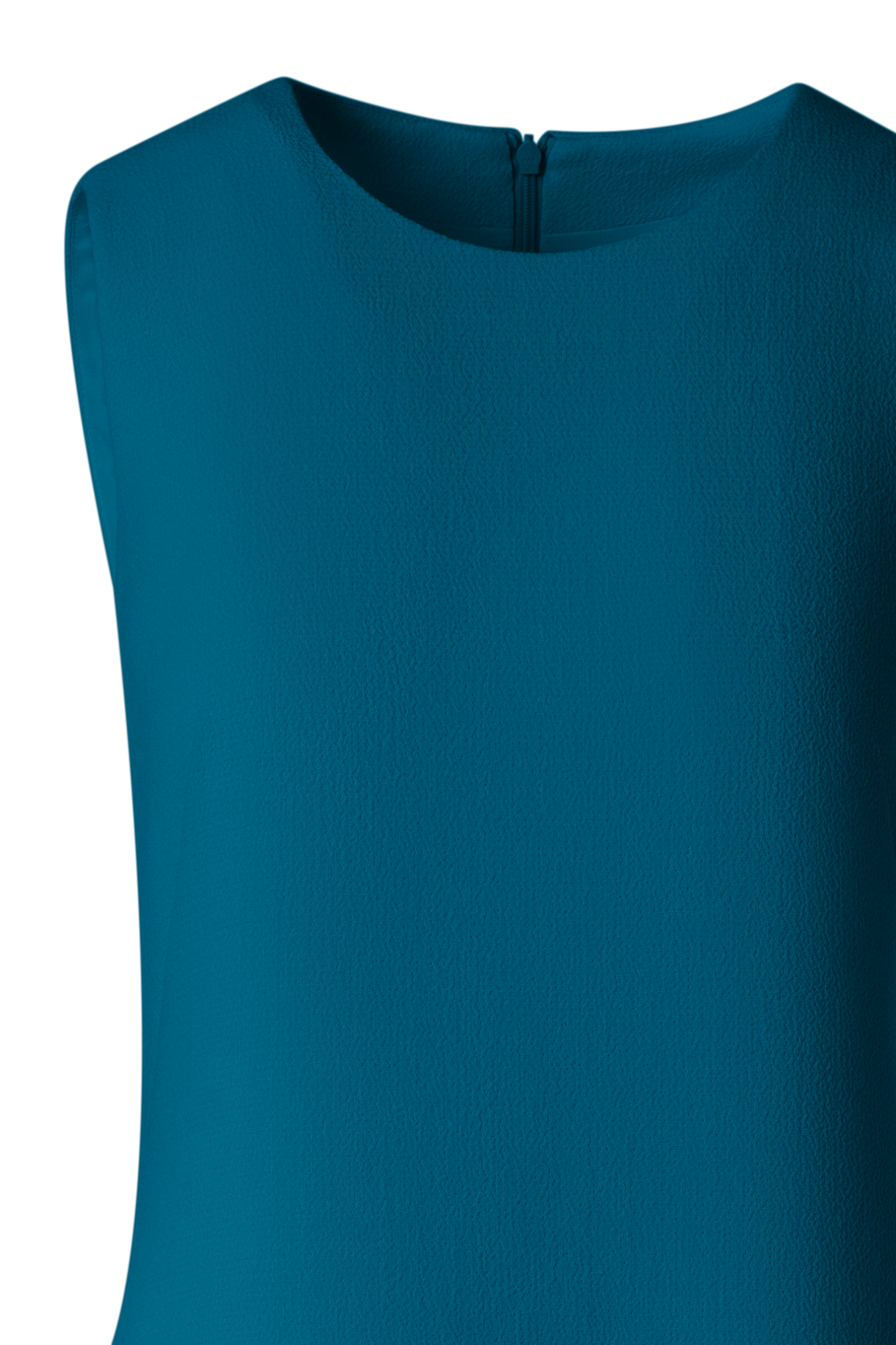 Designer Midi Sheath Dress in Wool Double-Face - green