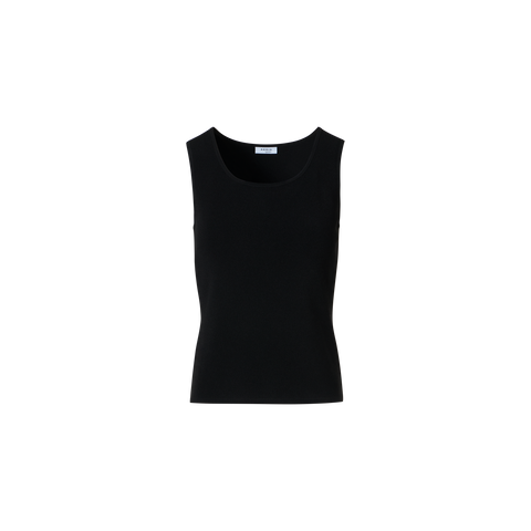 Fitted Viscose Blend Knit Tank Top