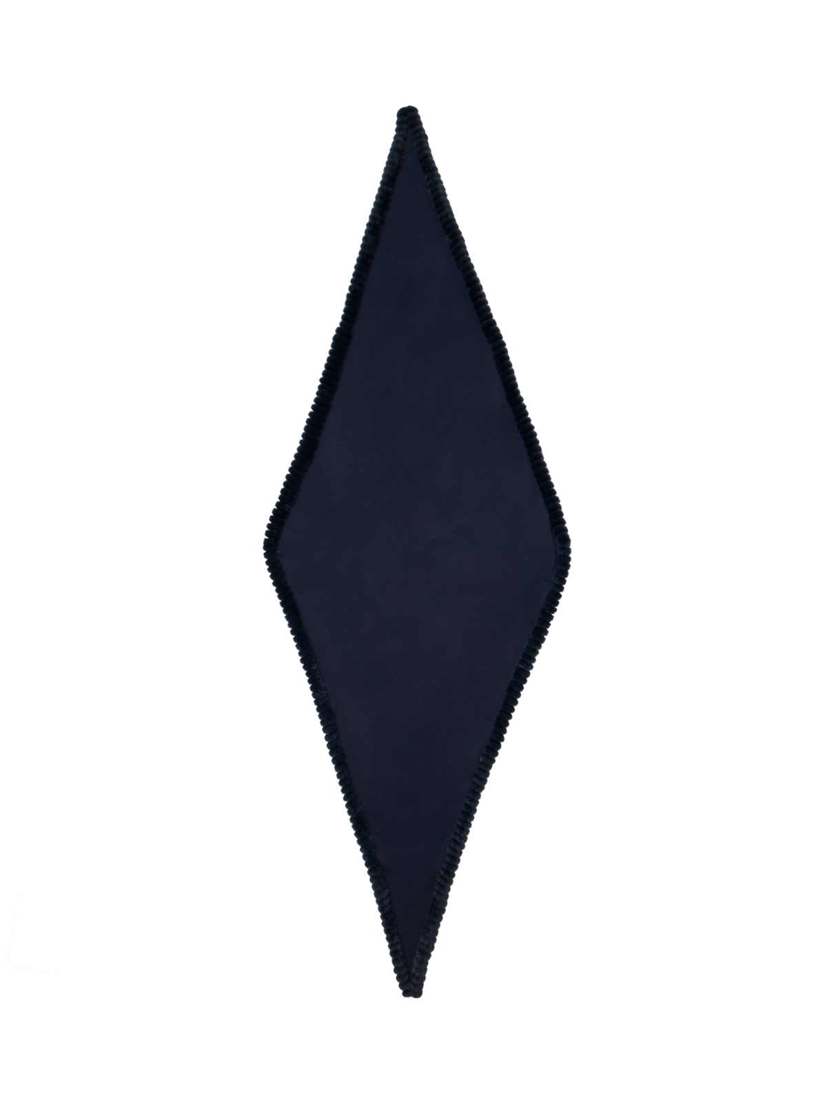 Designer Cashmere Silk Trapezoid Scarf with Mink Trim - neutral - navy - blue