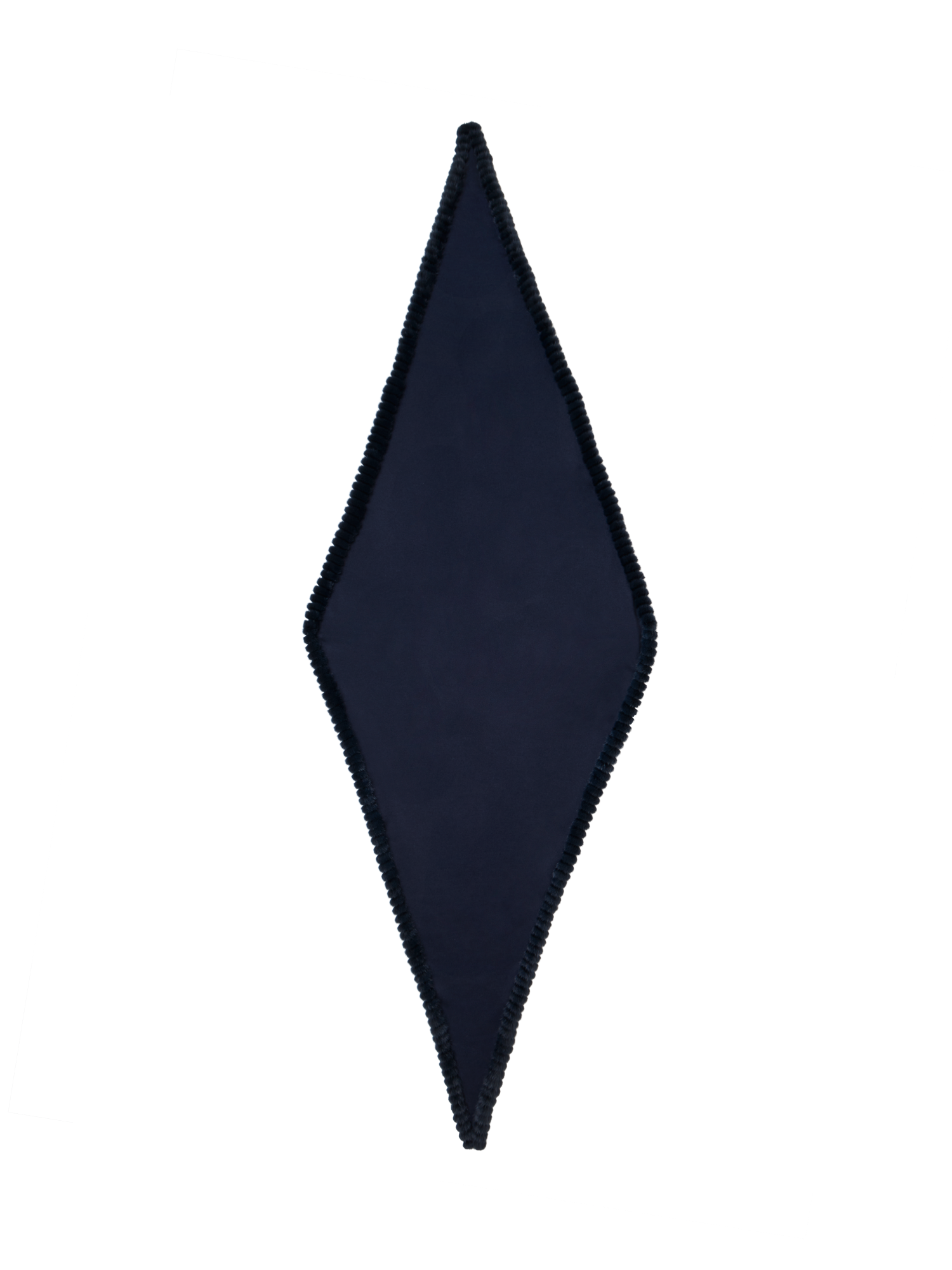 Designer Cashmere Silk Trapezoid Scarf with Mink Trim - neutral - navy - blue