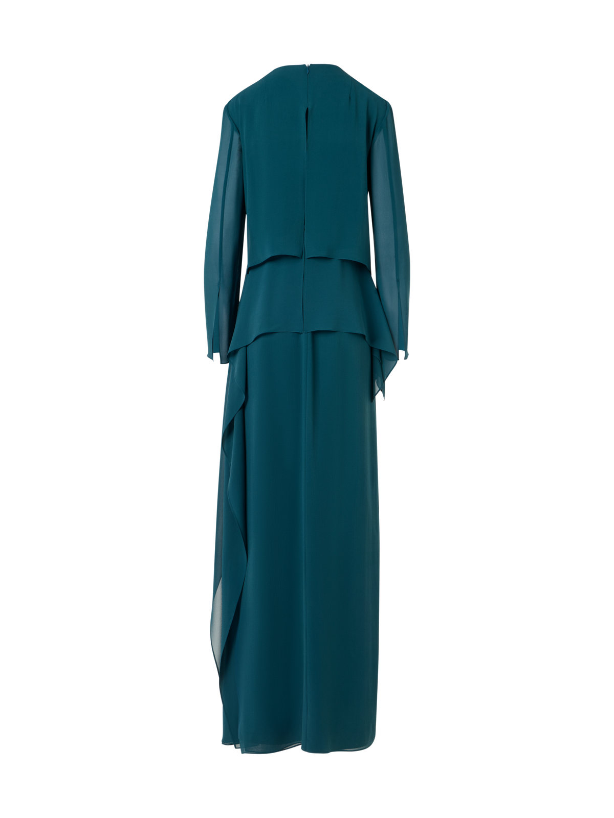 Designer Silk Georgette Gown - blue