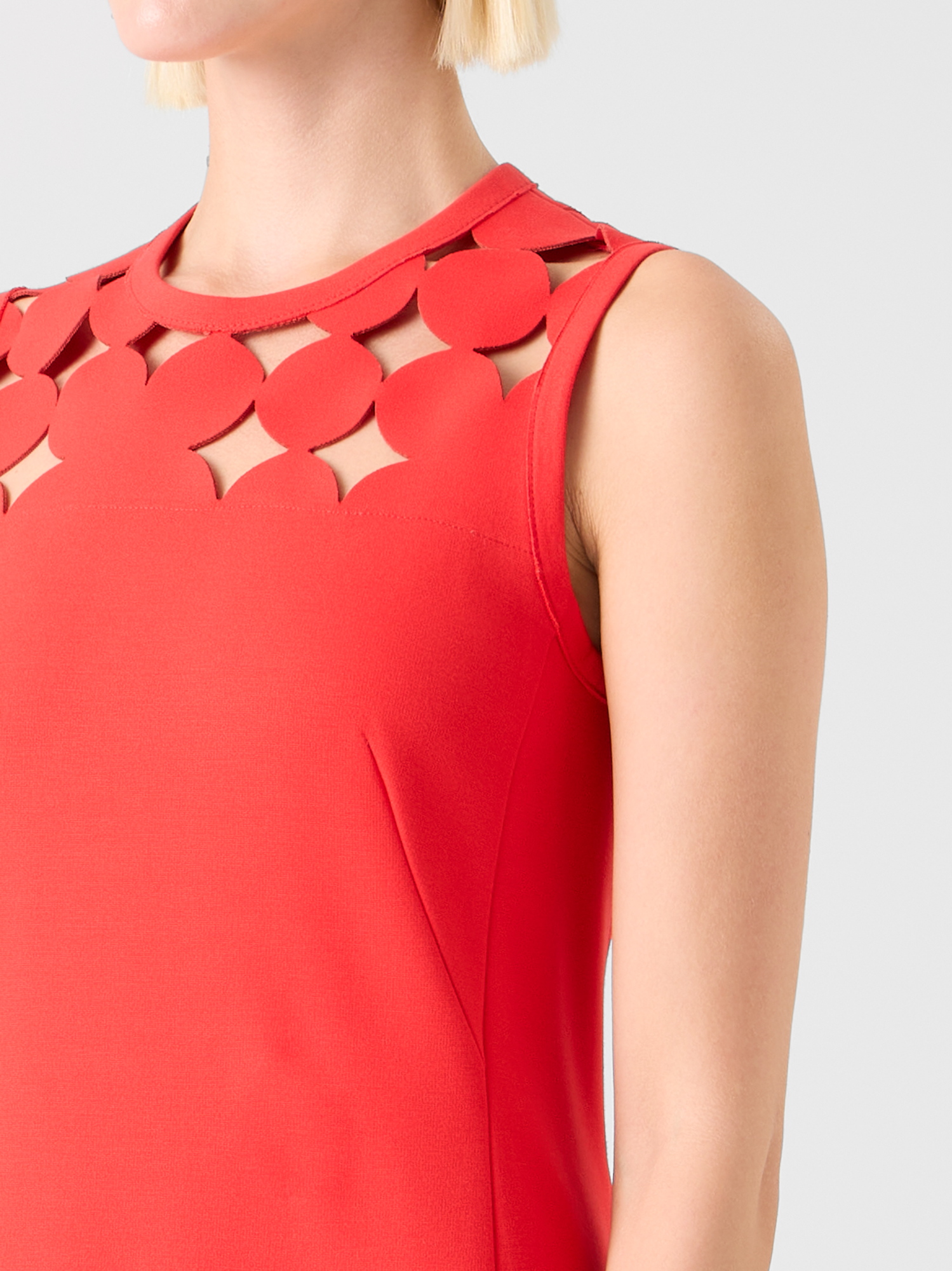 Designer Dropping Dot Cut-Out Jersey Dress 