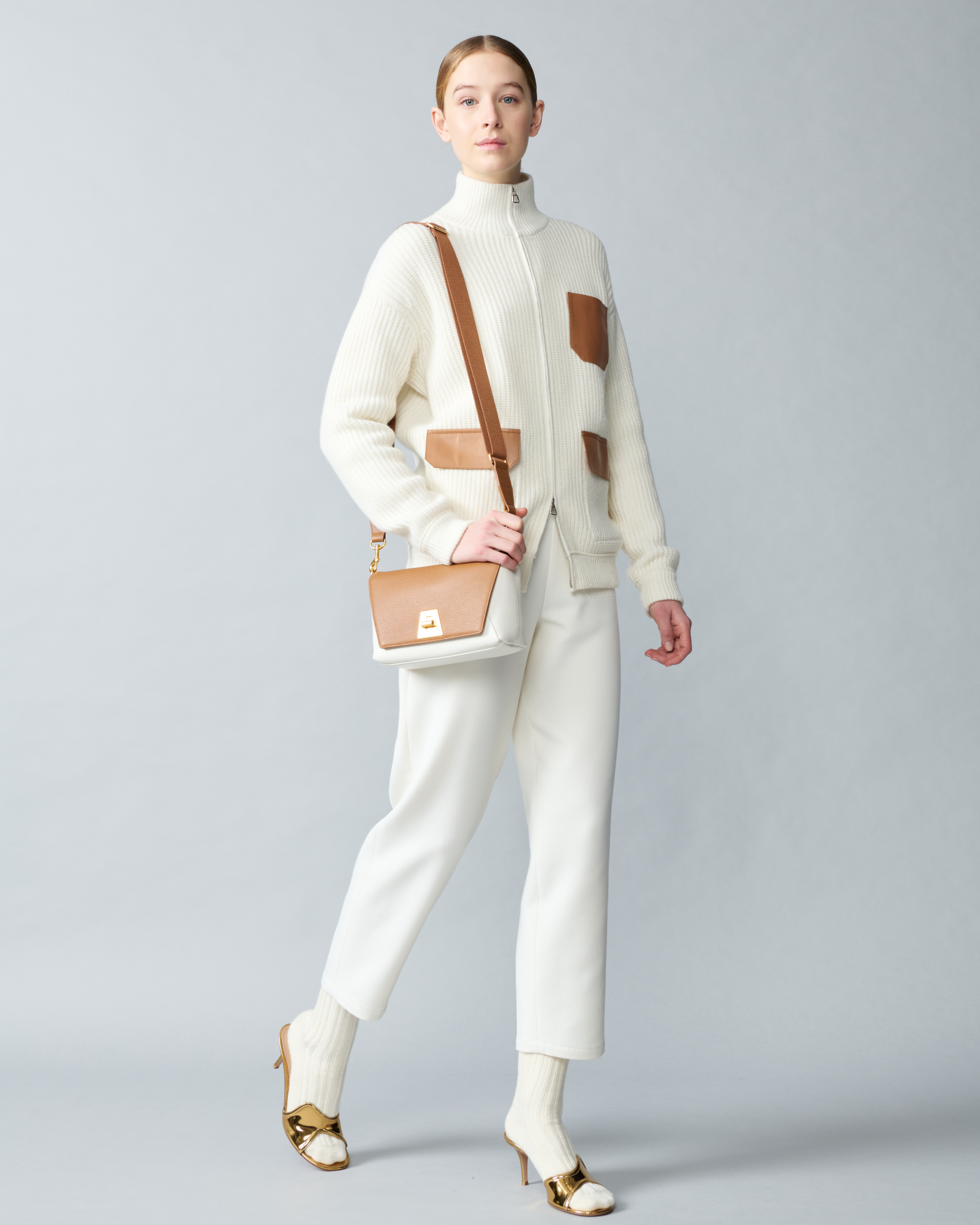 Designer Oversize Long Cardigan in Cashmere - multicolor 