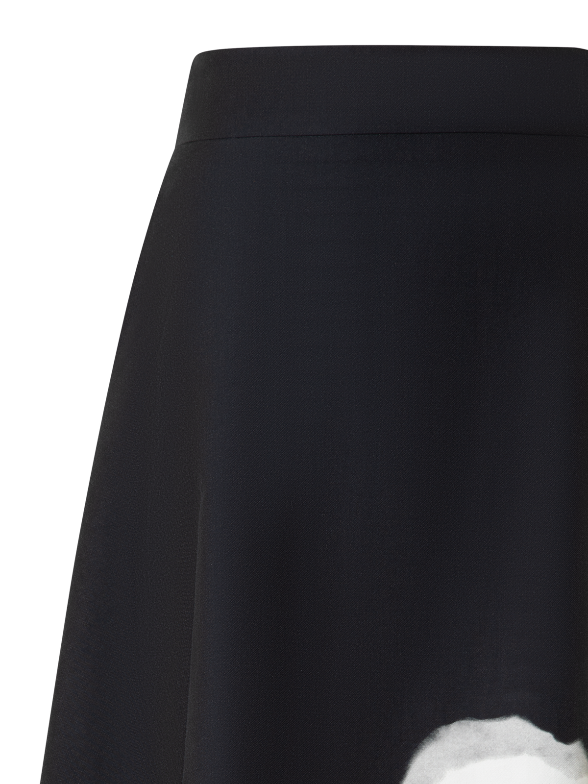 Designer Double-Face Midi Skirt with Dandelion Print - black - multicolor