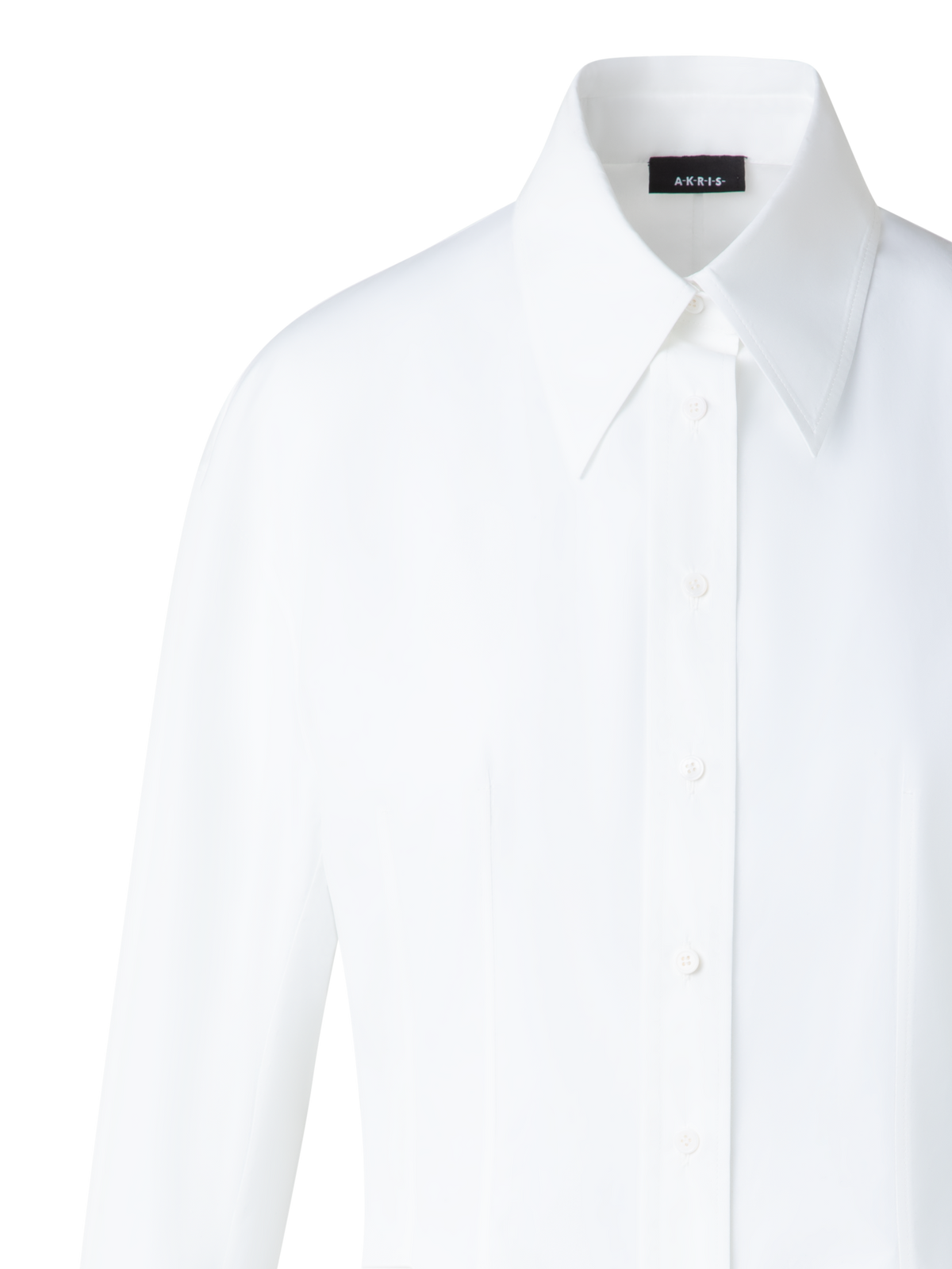 Designer Fitted Cotton Blouse - ecru - white