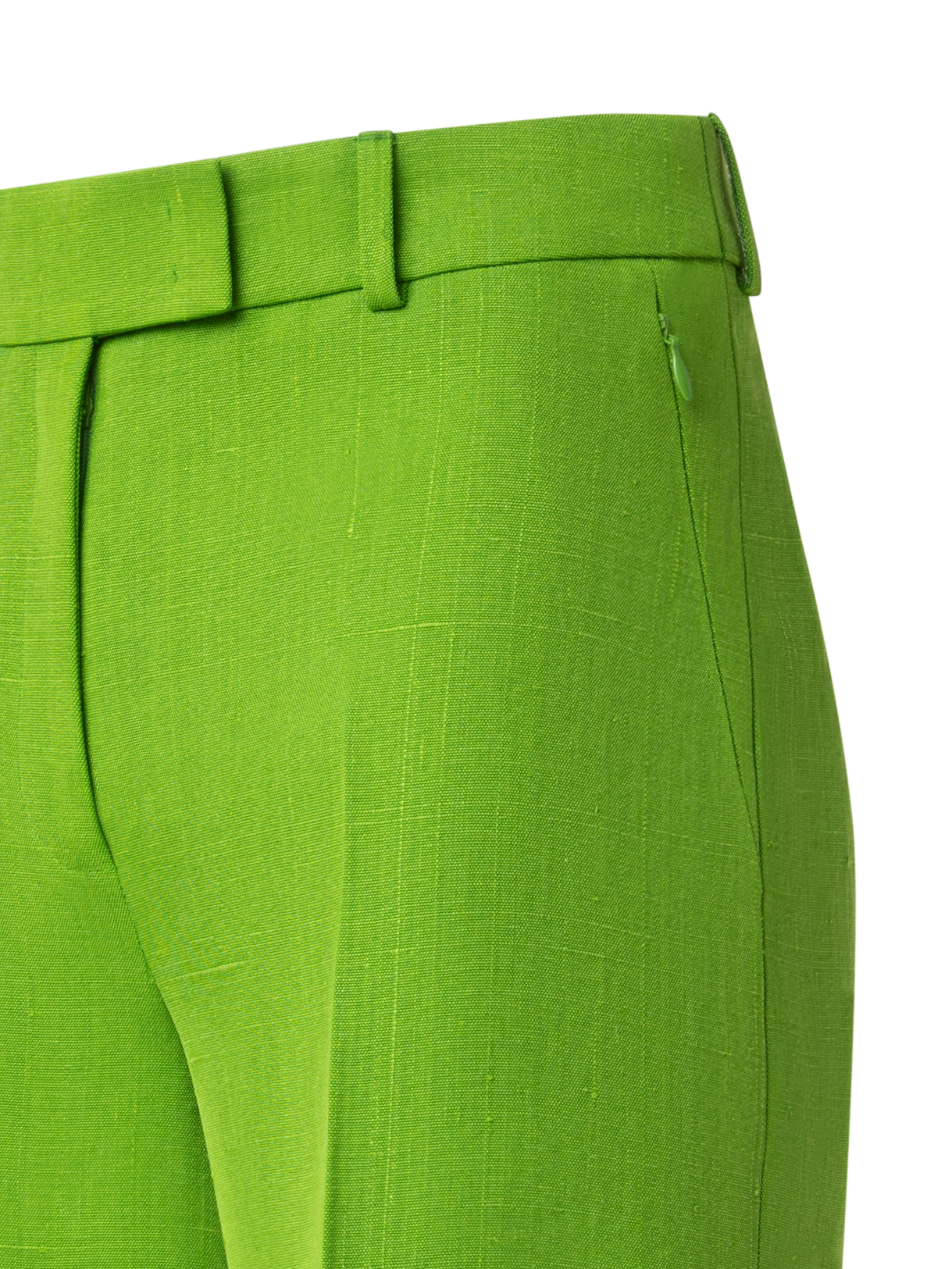 Designer Wide Silk Shantung Pants - green