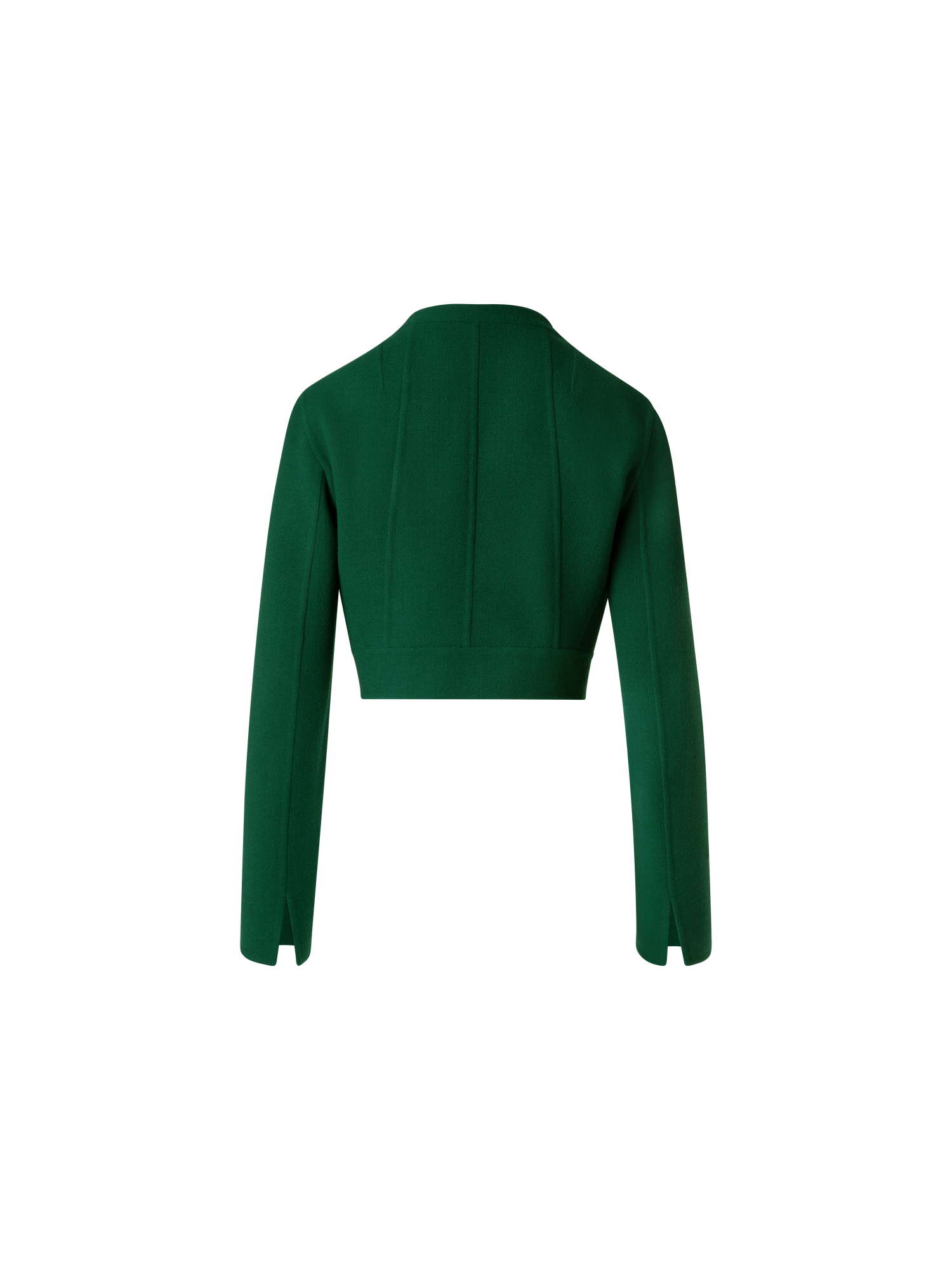 Designer Short Jacket in Wool Double-Face - green