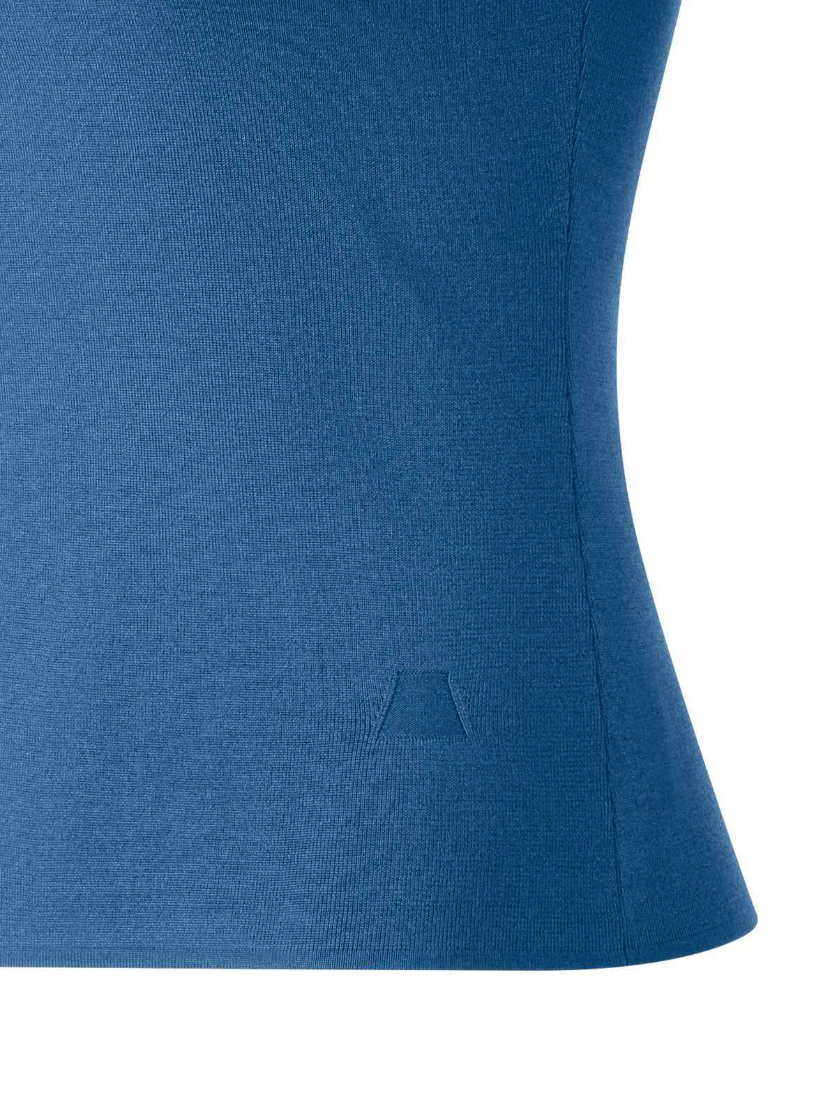 Designer Knit Tank Top in Silk Stretch - blue