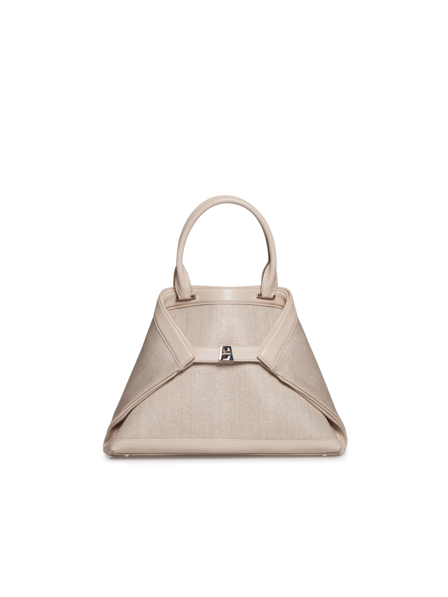Designer Ai Small Top Handle Tote - neutral - ecru - white
