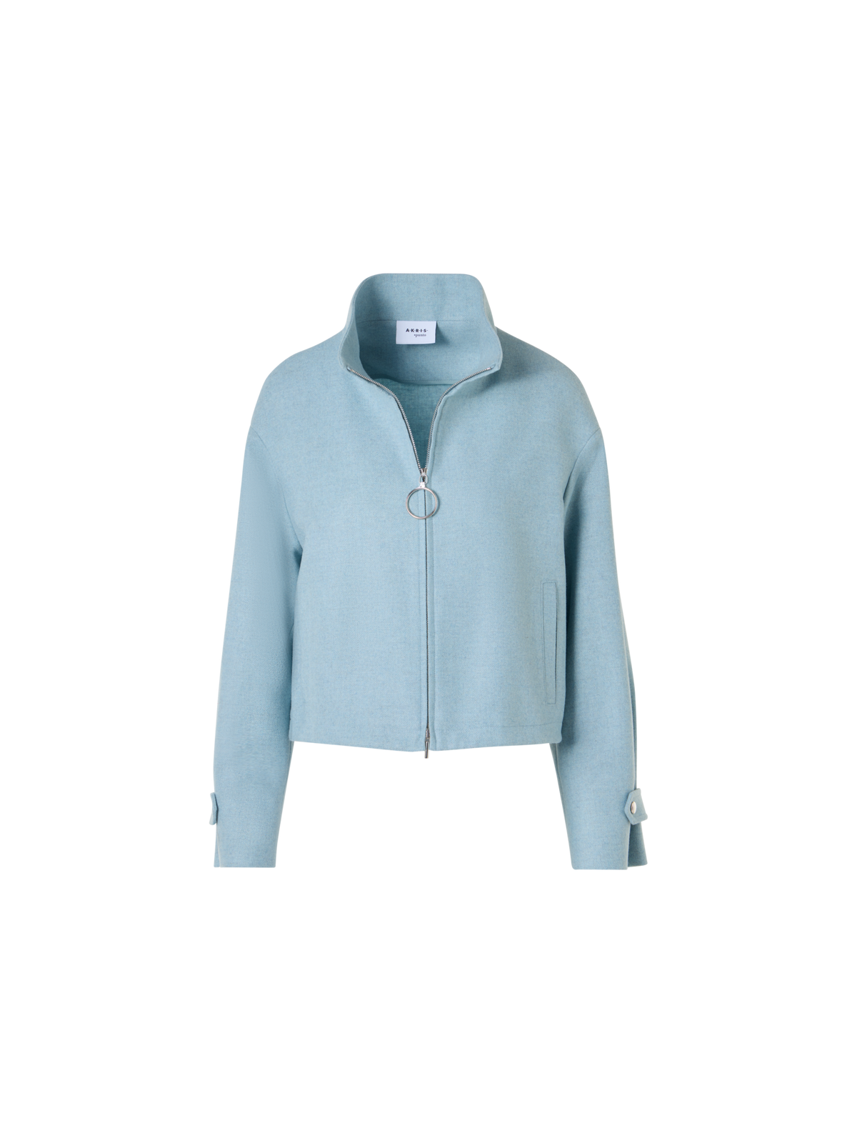 Designer Blouson Jacket in Wool Blend - blue