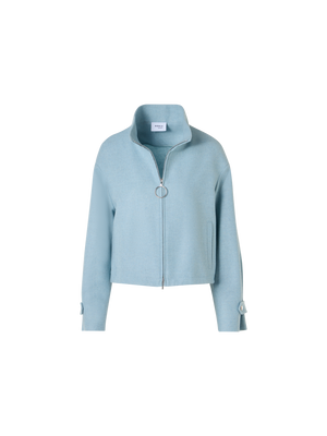Designer Blouson Jacket in Wool Blend - blue