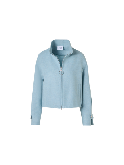 Designer Blouson Jacket in Wool Blend - blue