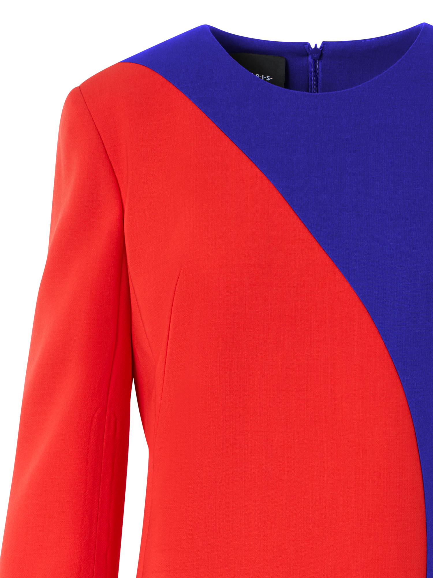 Designer Sheath Dress with Vortex Patchwork - multicolor