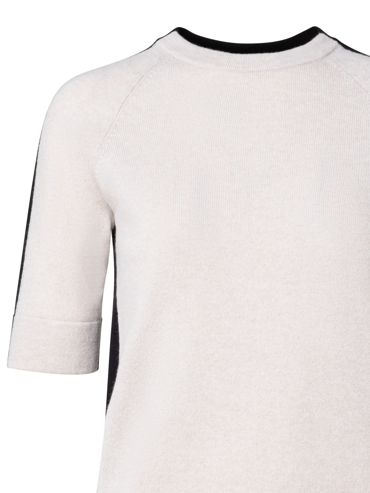 Designer Cashmere Two-Tone Knit Pullover