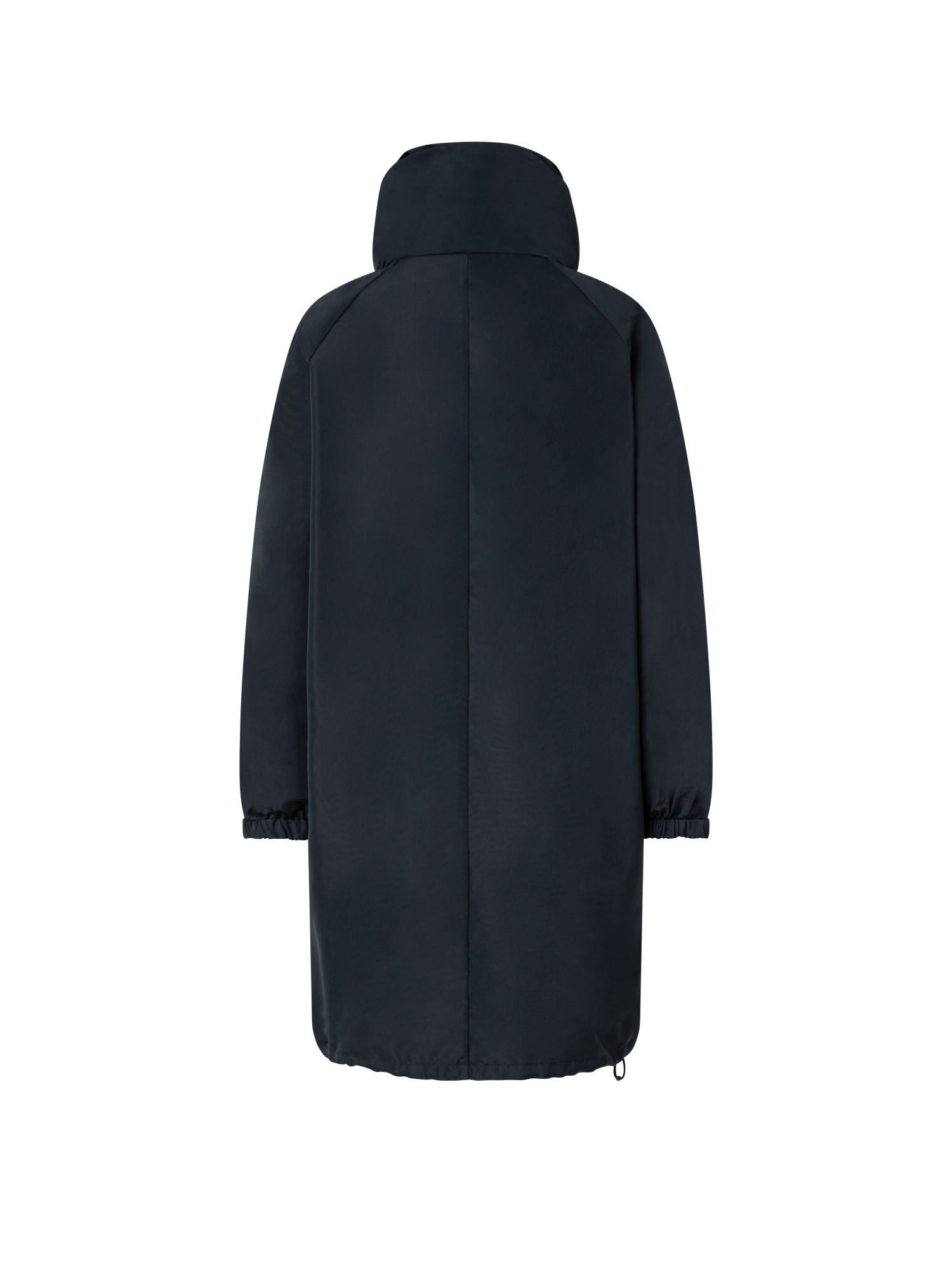 Designer Water-Repellent Silk Taffeta Parka - black