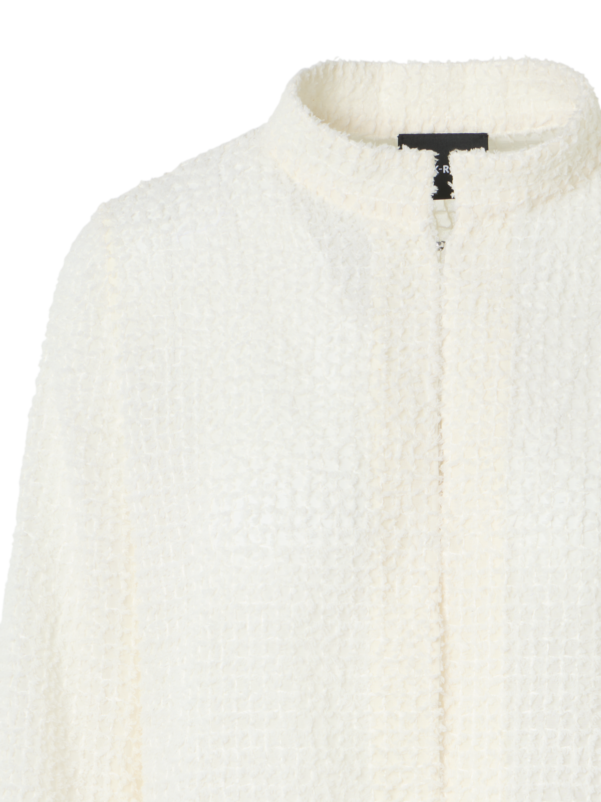 Designer Hockney Cropped Fringed Bolero Jacket - ecru