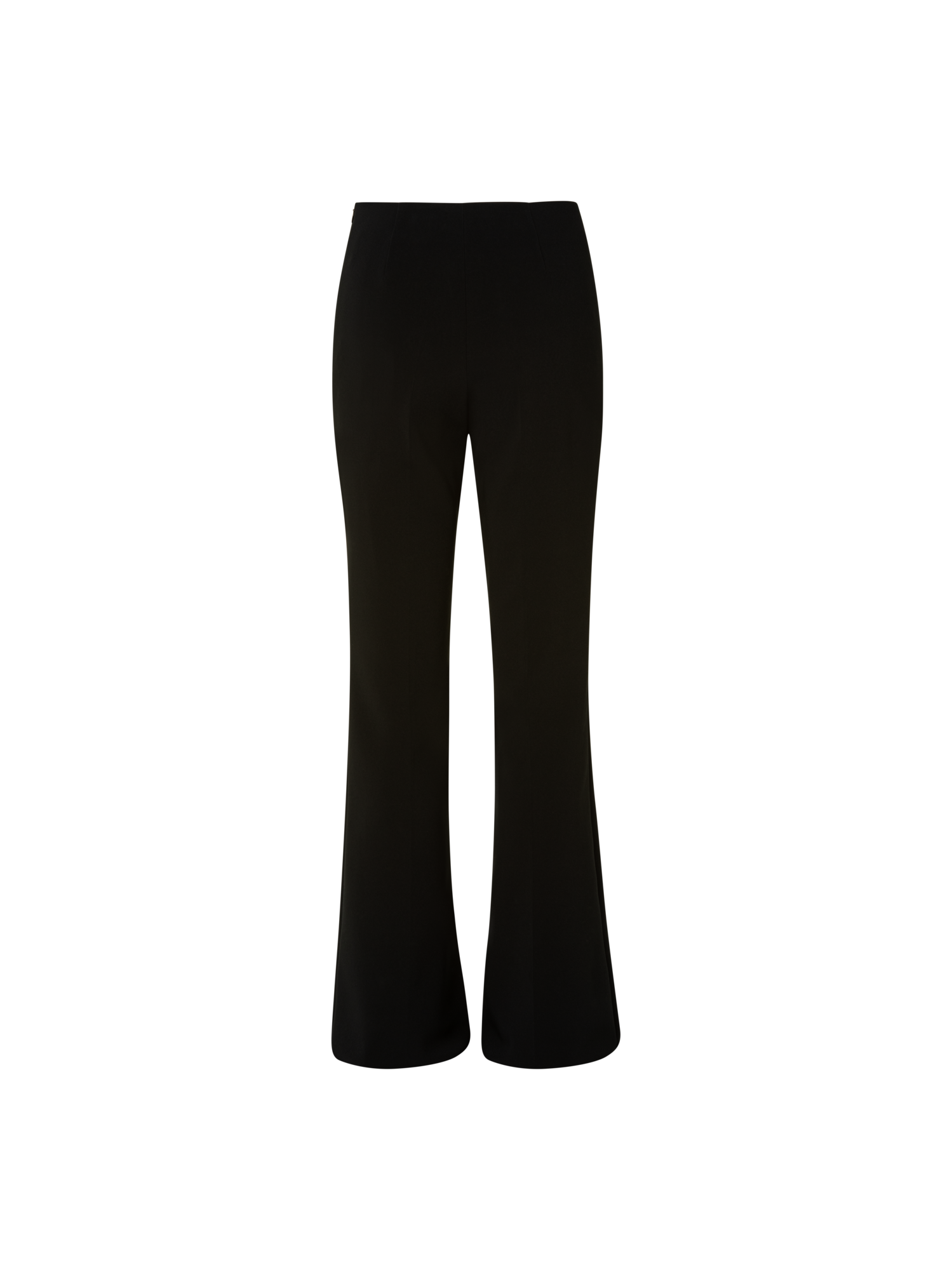 Designer Bootcut Cotton and Silk Double-Face Pants - black