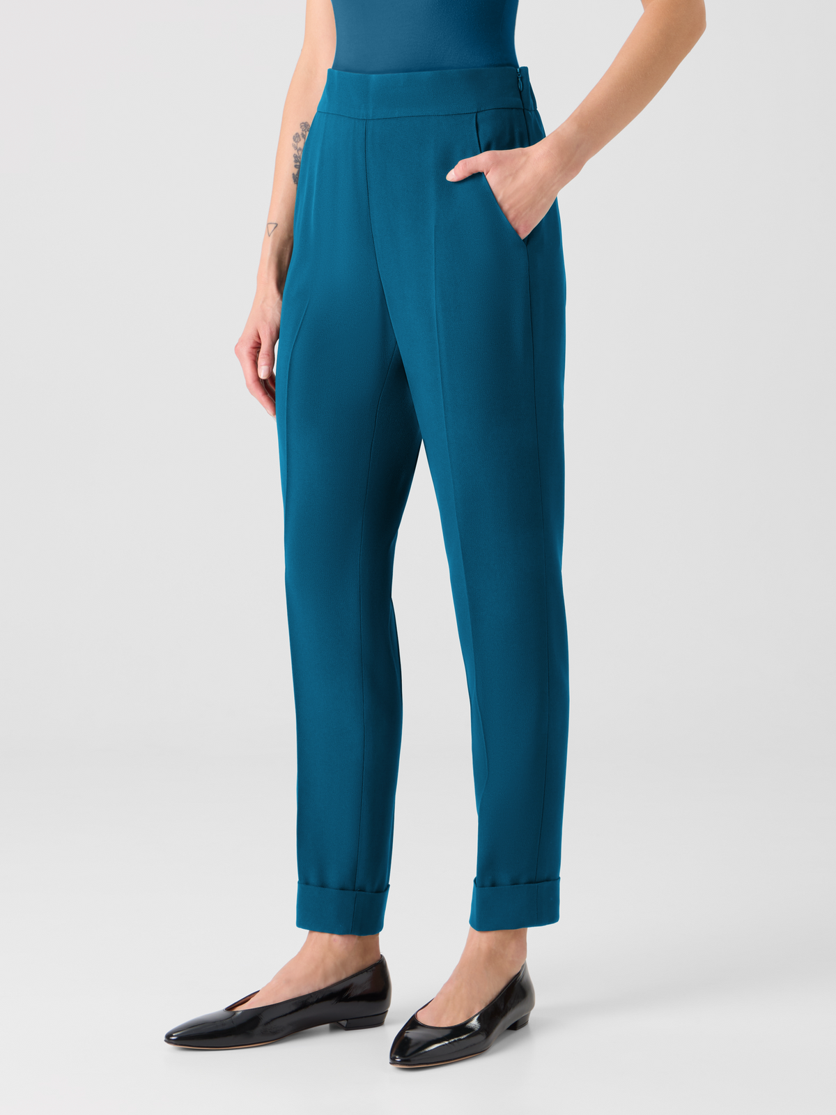 Designer Chris Tapered Pants with Elastic Waist - green #editorial