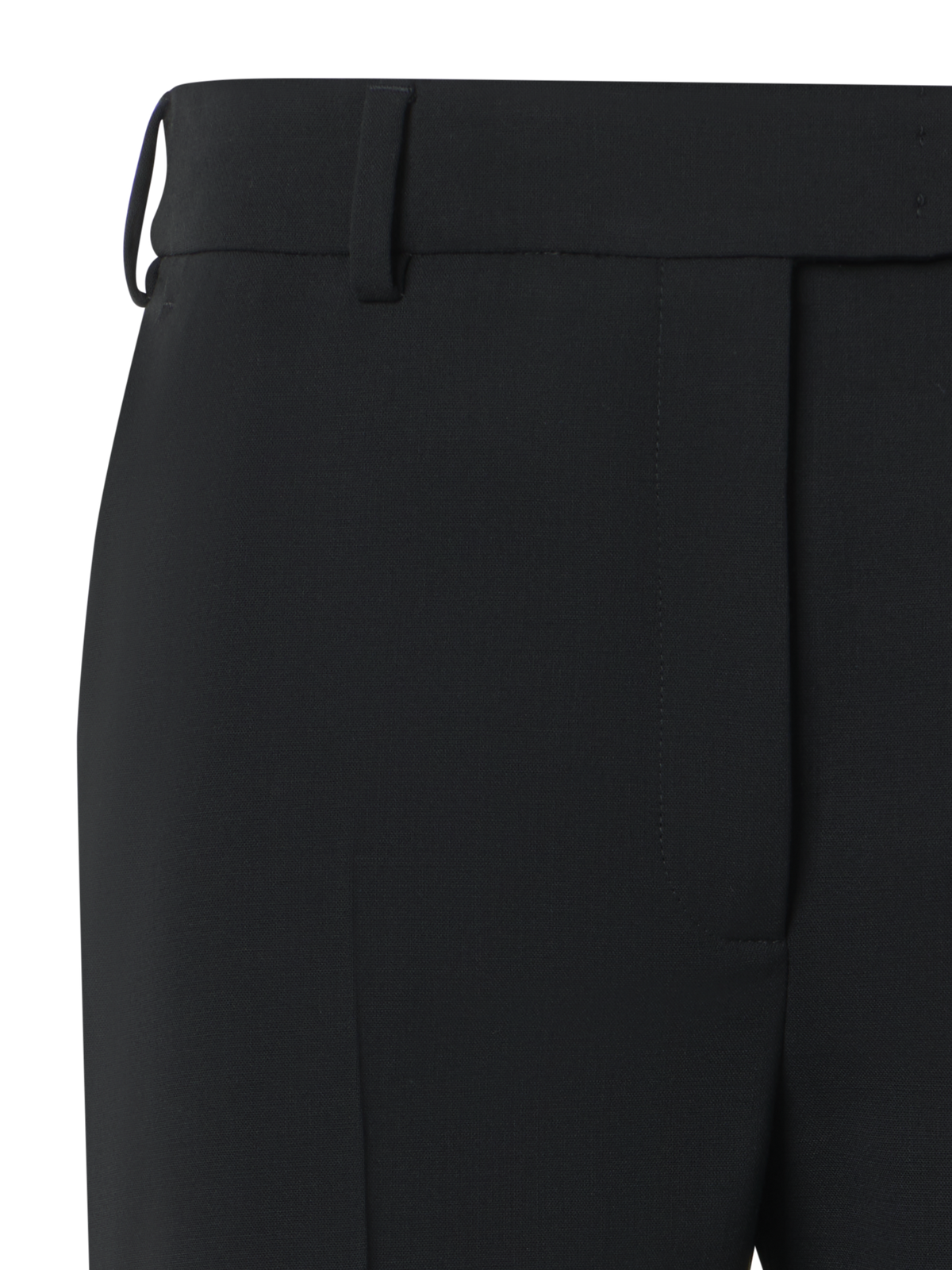 Designer Flavi Slim Capri Pants in Wool Double-Face - black