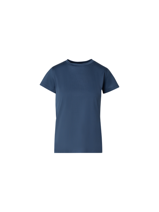 Designer Cotton Jersey T-Shirt - navy - blue