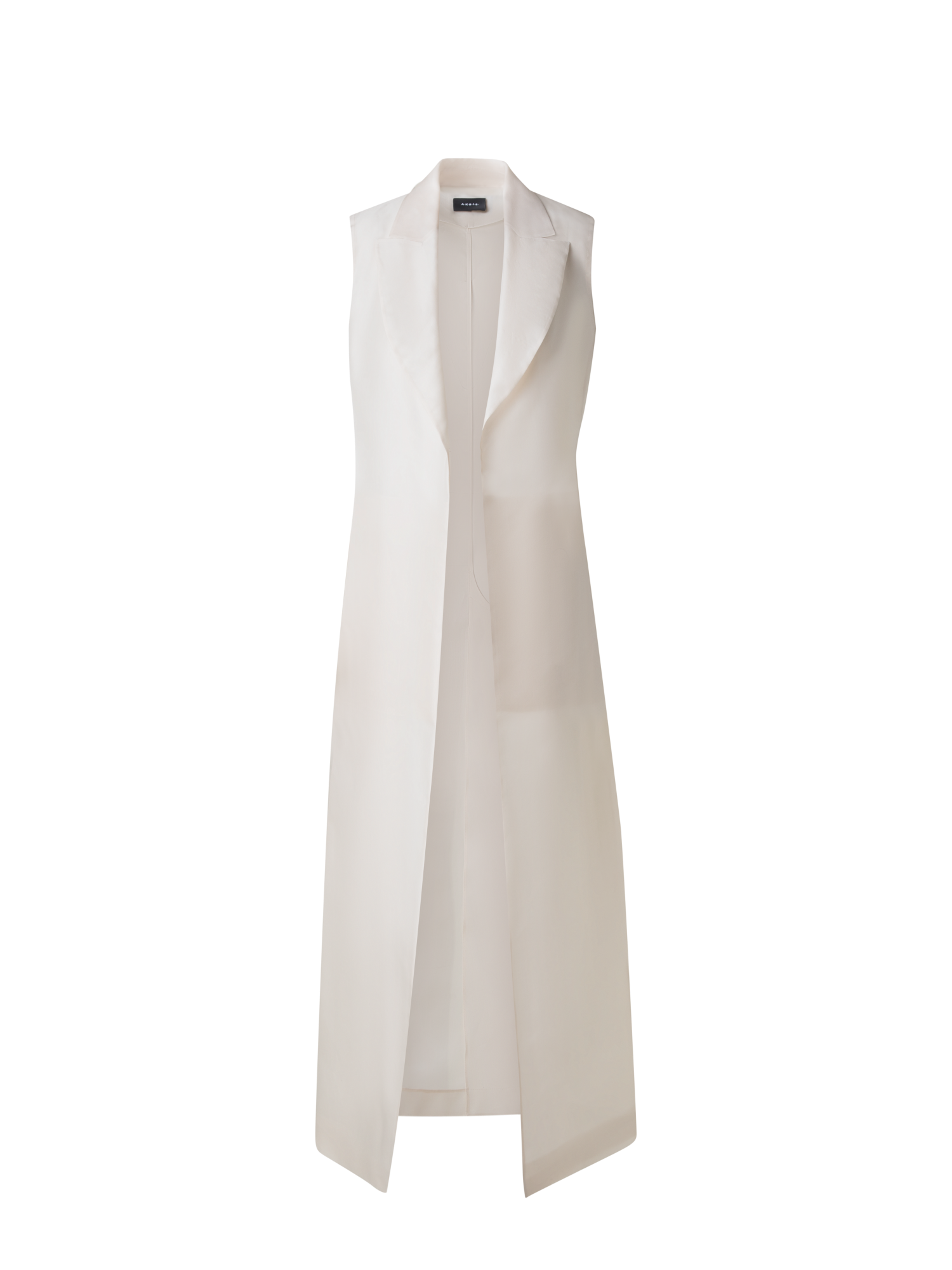 Designer Duo Coat - Vest and Bolero in Silk Organza - neutral - ecru - white