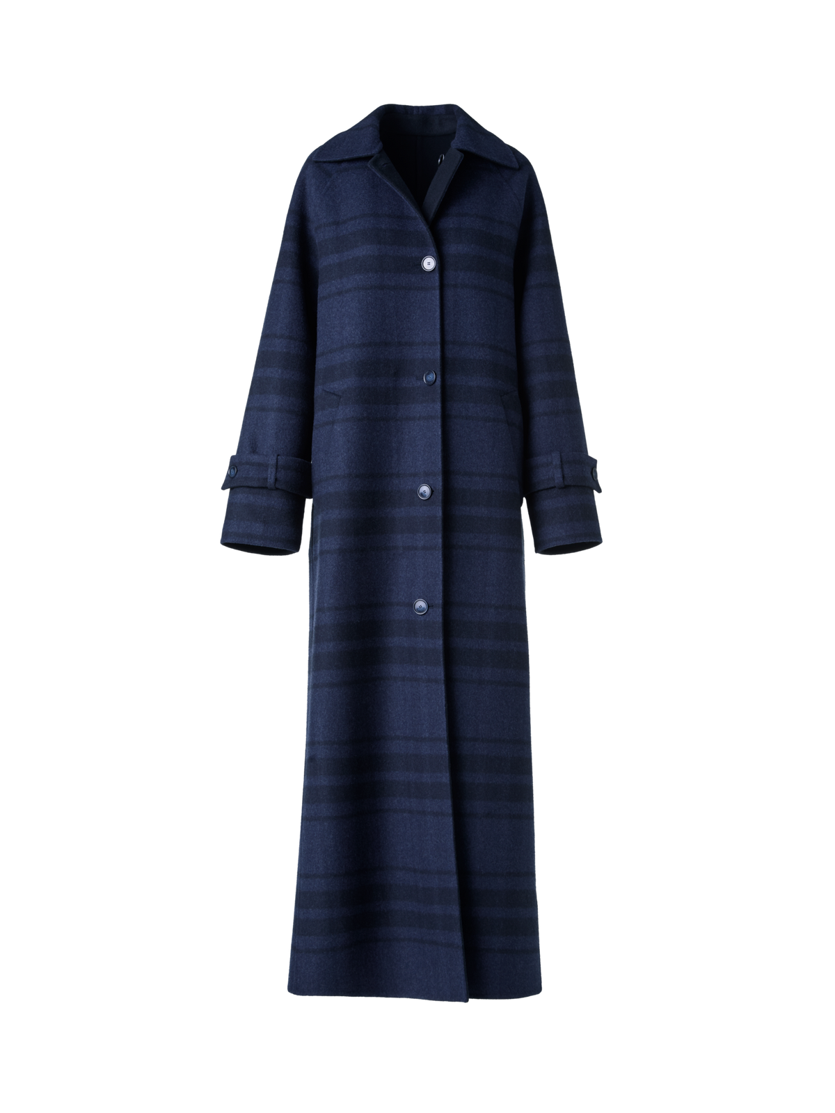 Oversized Wool Double-Face Plaid Maxi Coat – Akris